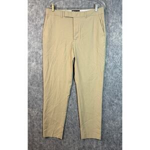 ASOS Design Mens Tan Khaki Double Hook Business Casual Pants - 32x30